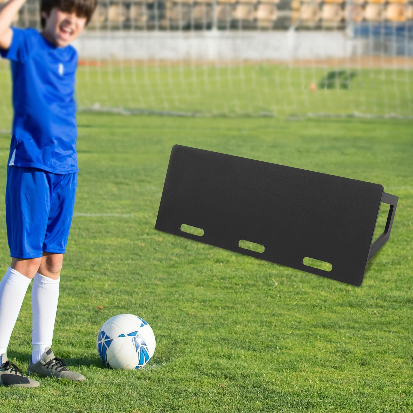 Tavola per rimbalzo da calcio, 115 x 45 cm, portatile, in HDPE per rimbalzo da parete, per bambini e ragazzi, per allenamento di calcio