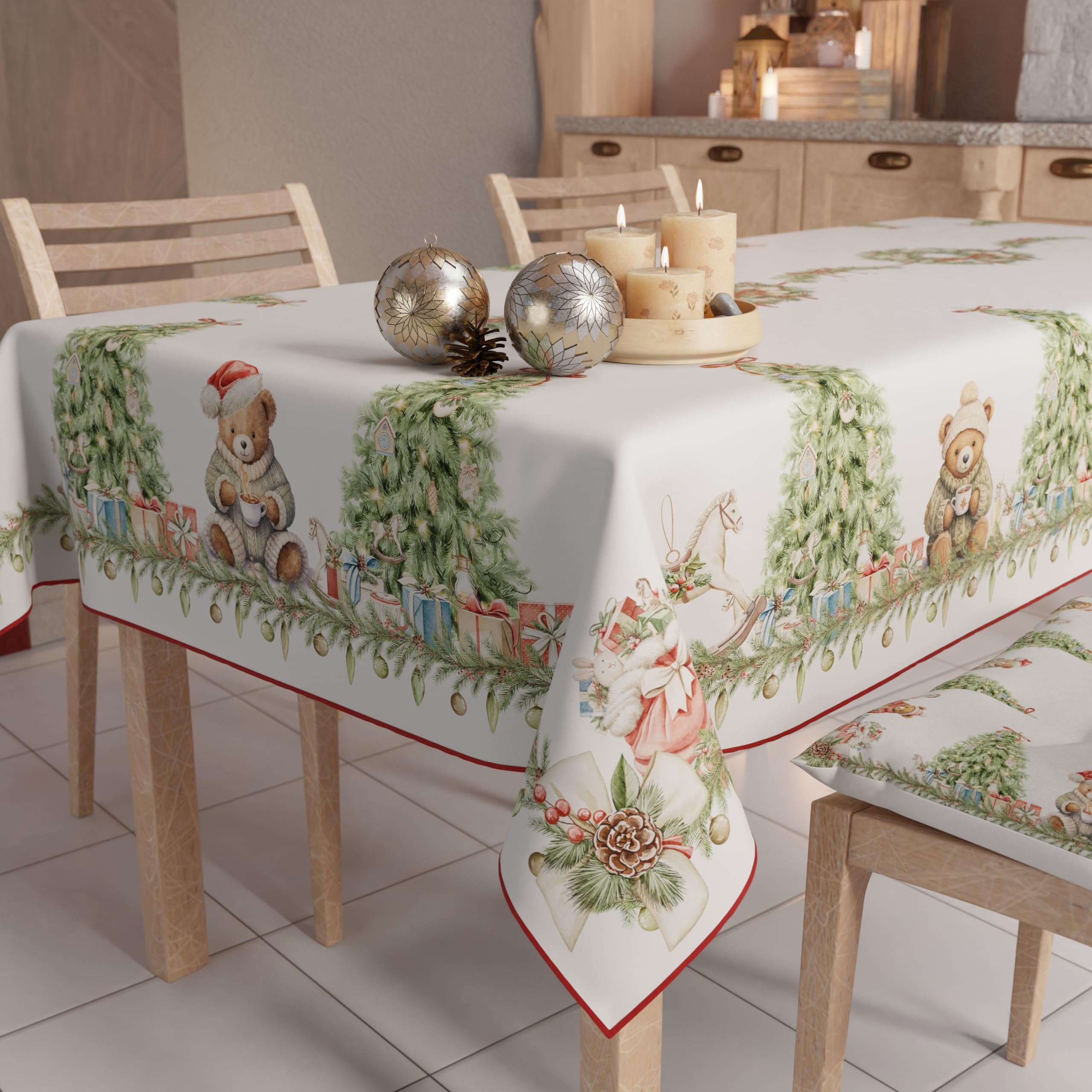 PETTI Artigiani Italiani Stain-Resistant Tablecloth Christmas