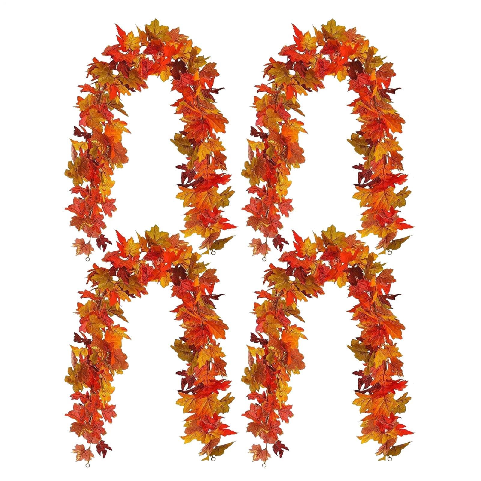 Guirlande d'automne aux couleurs intenses, 4 pièces de feuilles d'érable