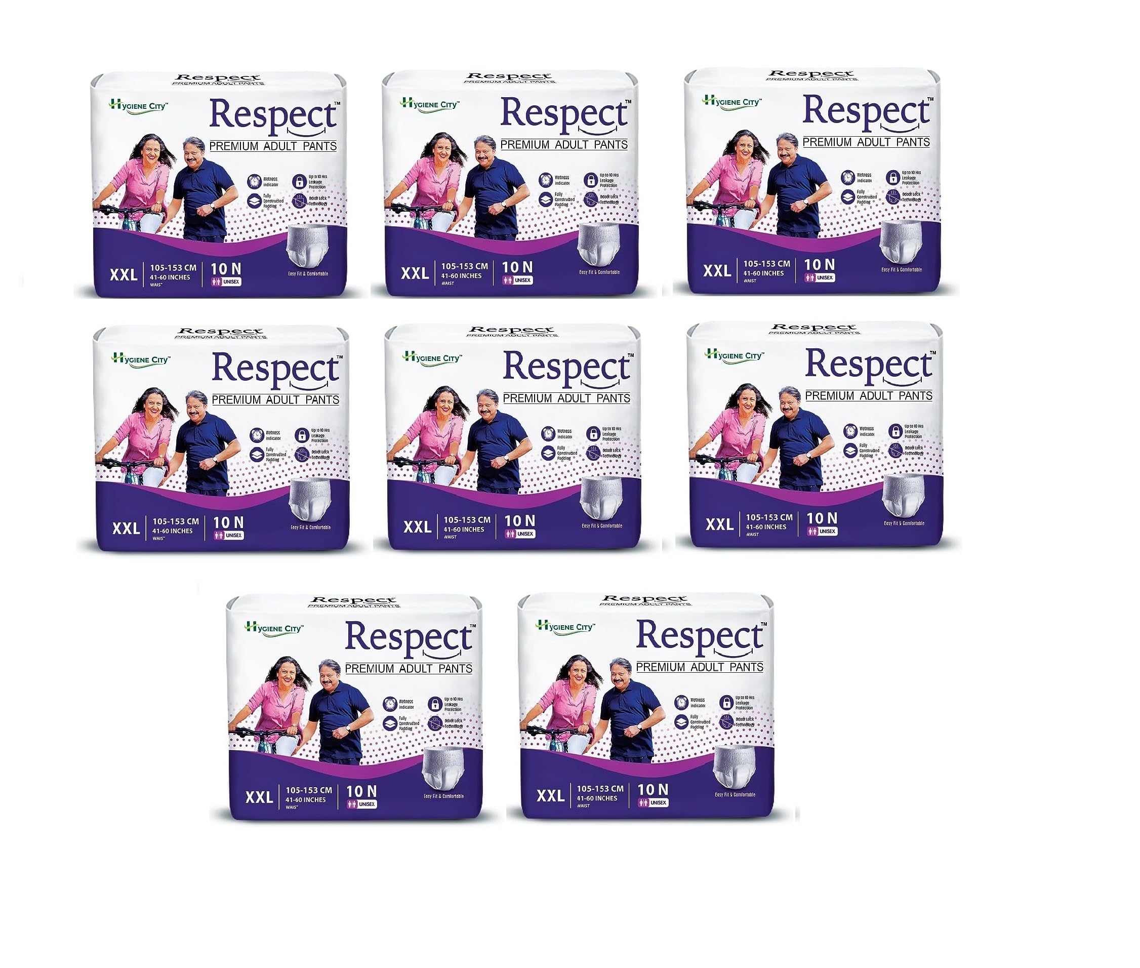 Respect Unisex Adult Diaper Pants Style with Wetness Indicator, ADL and Barrier Cuffs for Extra Comfort | 10-12 Hour Leakage Protection (XXL – Pack of 1 (10 Count) 41-60 Inches) (B0CF1SBJJX) Amazon Price History, Amazon Price Tracker