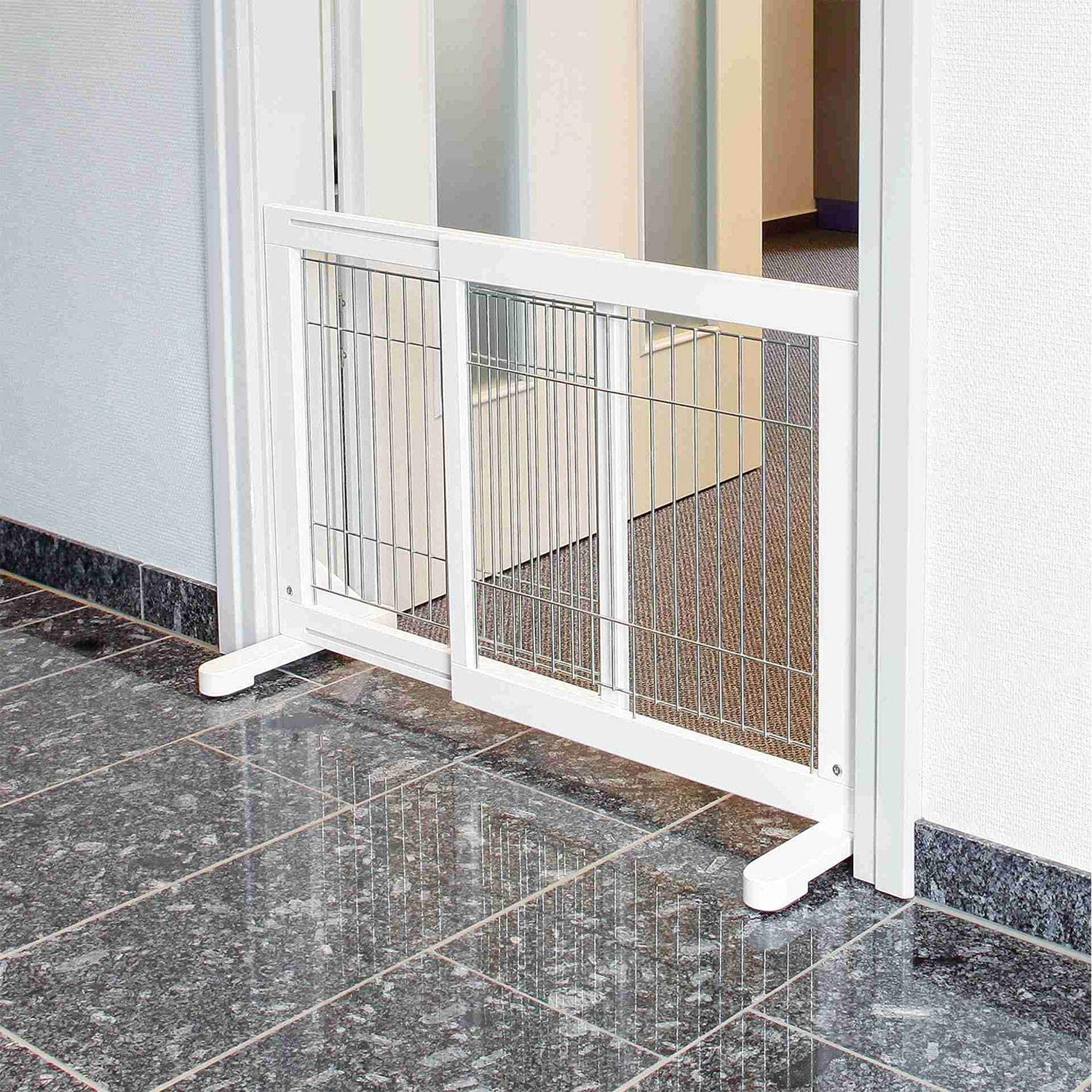 Trixie: - Wooden Dog Barrier | Designed to Help You Set Boundaries for Your Pet | Adjustable and Lightweight so, it’s Easier to Move Around The House - 65-108 × 61 cm, White (B09MNCR6WY) Amazon Price History, Amazon Price Tracker