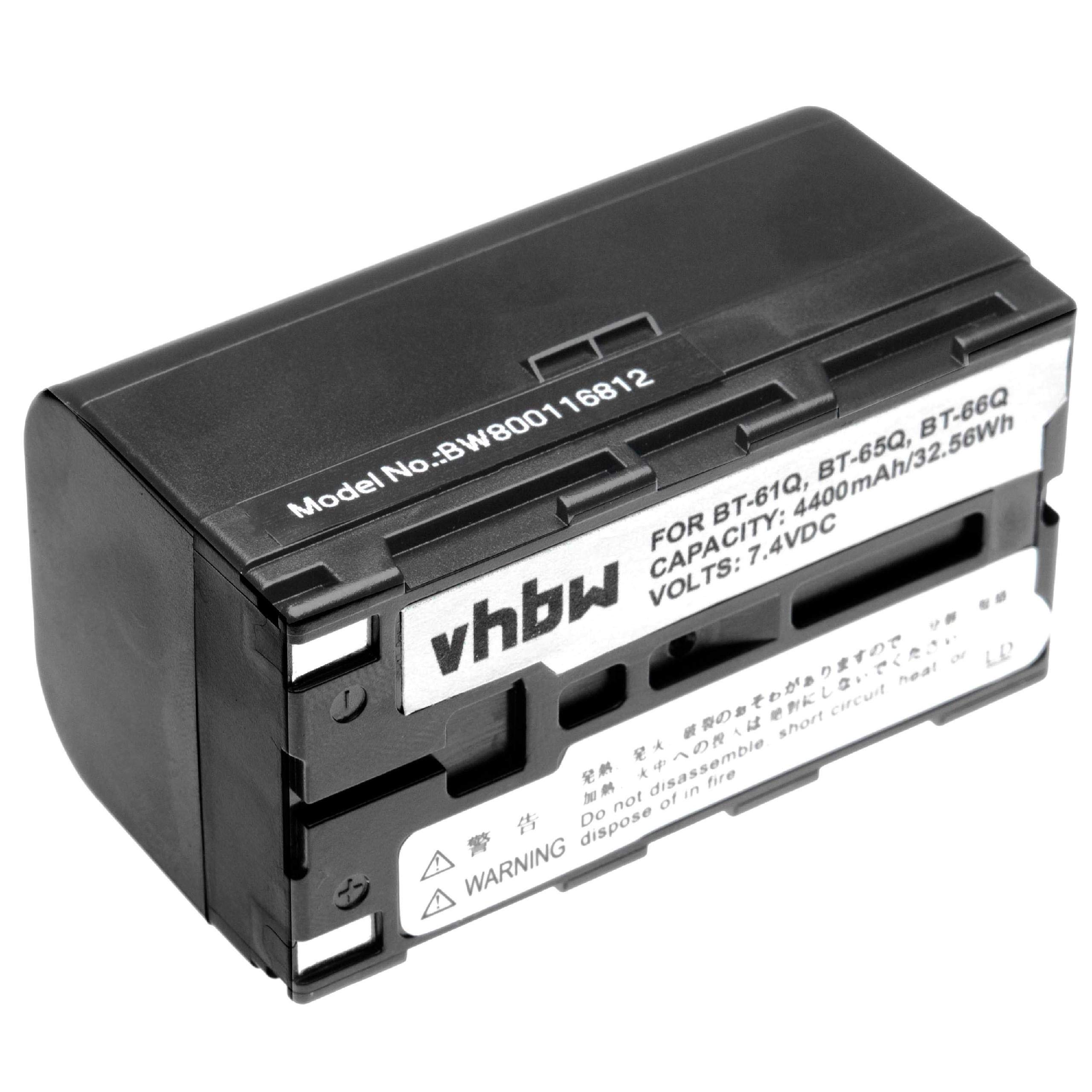 vhbw batteria sostituisce Topcon BT-61Q, BT-65Q, BT-66Q per dispositivo di misurazione (4400mAh, 7,4V, Li-Ion)