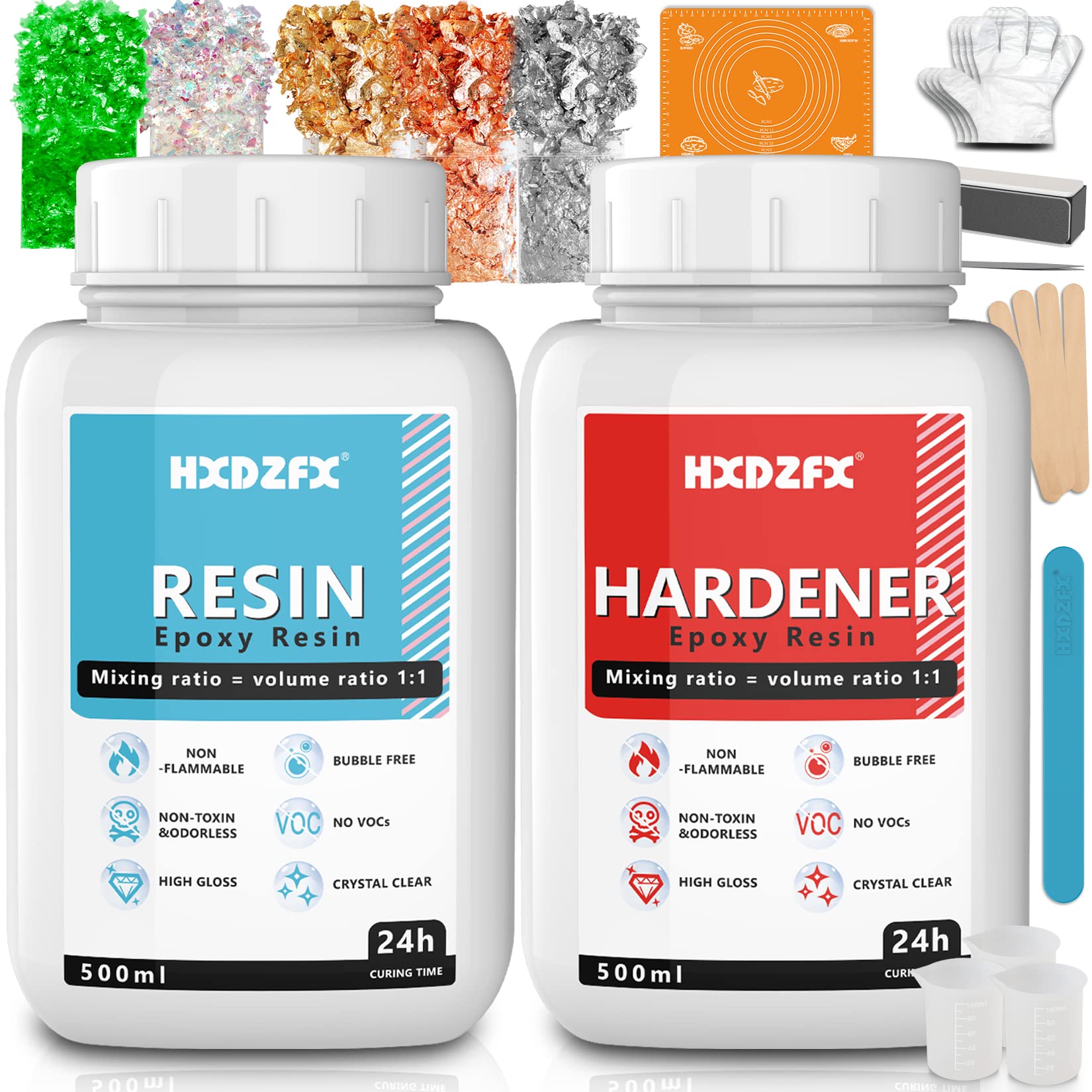 Epoxy Resin Clear Crystal Coating Kit 1000ml/1160g 2 Part Casting