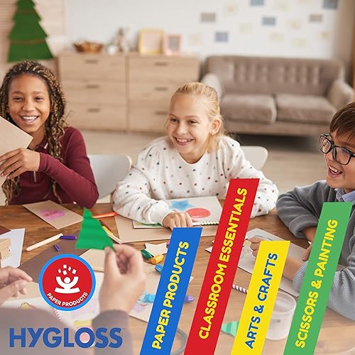 Miniatura 6 de Hygloss Products Fun - Juego de arte negro mate para niños, incluye 100 papeles holográficos plateados, 4 x 6 pulgadas y 20 lápices de madera