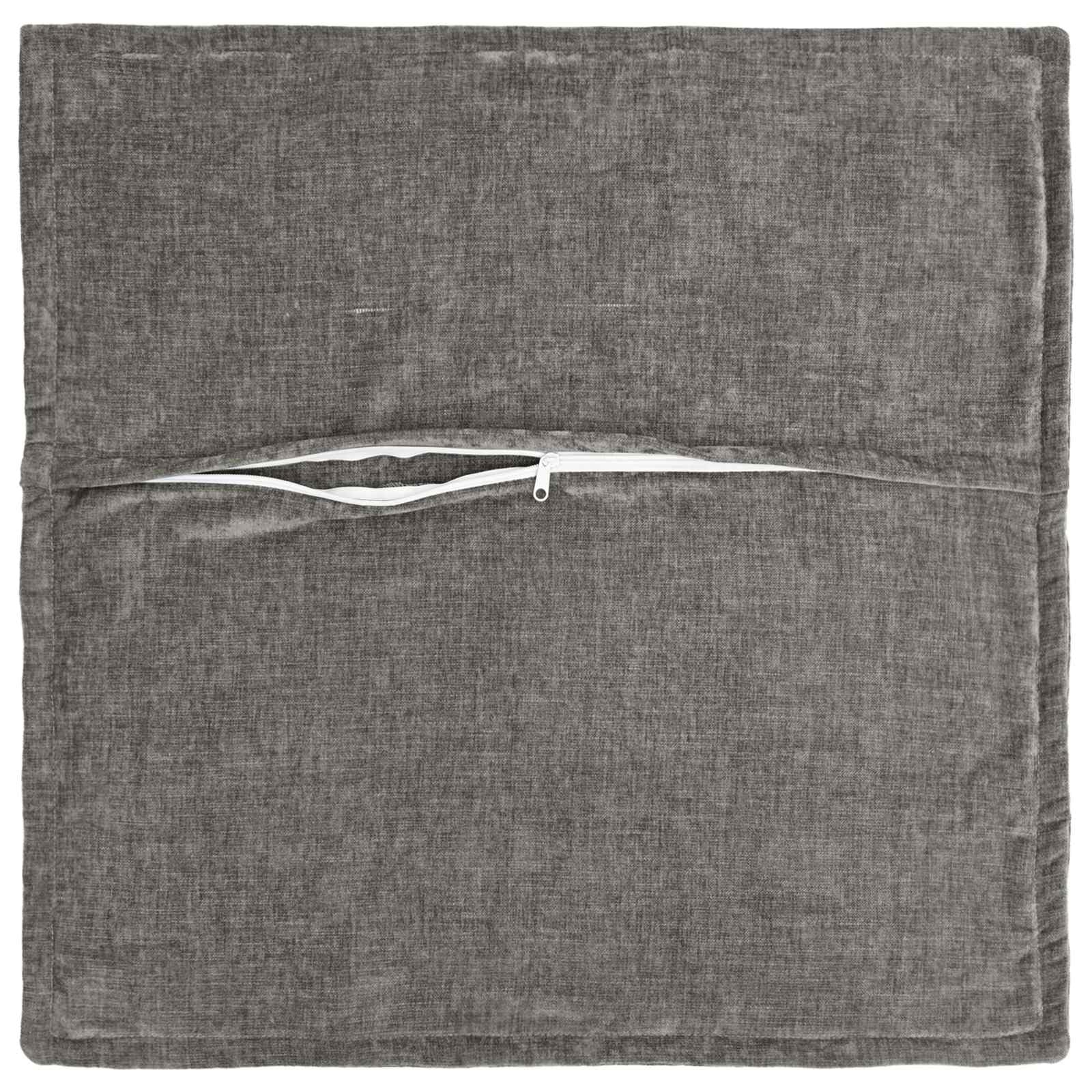 vidaXL Kissenbezug 12 STK. Houten Dunkelgrau 45 x 45 cm Chenille-Stoff
