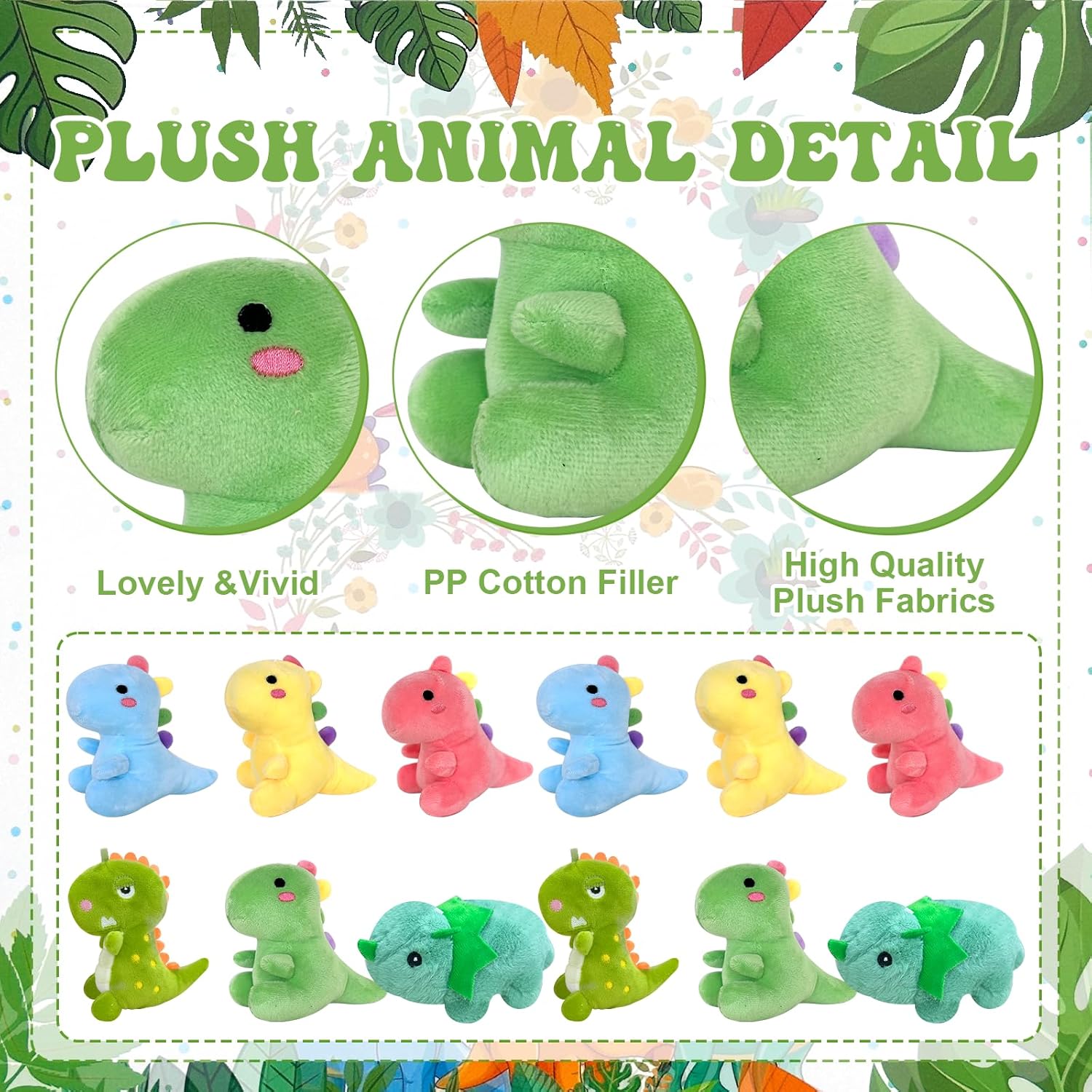 38 Pcs Adopt a Dinosaur Pet Party Favors Include 12 Mini Dinosaur Stuffed Animals 12 Foldable Boxes 12 Adopt Dinosaur Cards 1 Adopt Sign 1 Adopt Fence for Adopt a Pet Party (Plush)