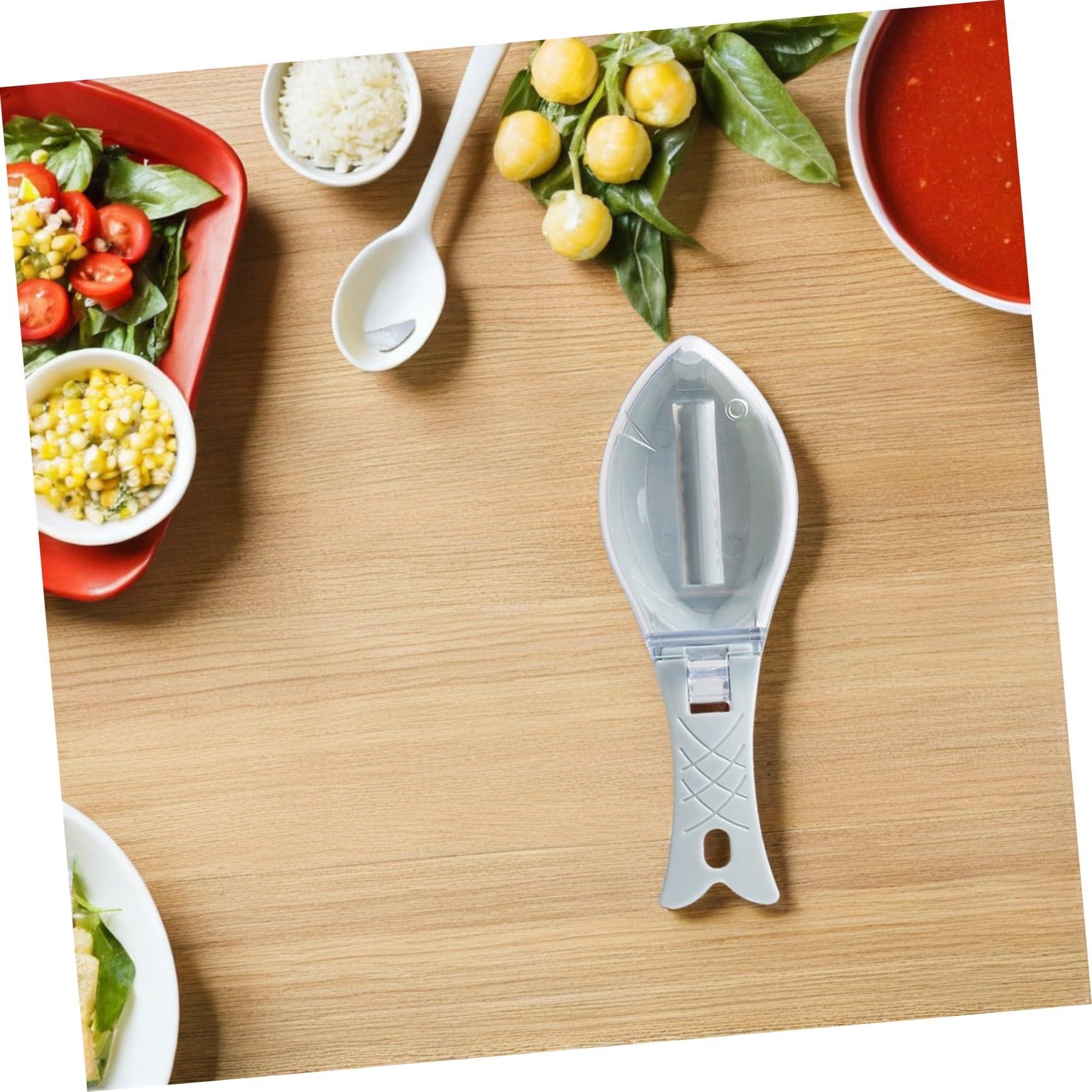 GLEAVI 10 Pezzi Rimuovi Squame Pesce Manuale con Coperchio Raschietto Ergonomico per Cucina Domestica e Ristoranti Strumento Efficiente per Pulizia e Conservazione della qualità della