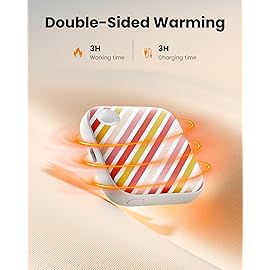 Gaiatop Hand Warmers Rechargeable, 3s Double-Sided Fast Hot Hands with LED Light & Wrist Strap, Fit into Gloves/Pocket, Reusable Portable Electric Heater, for Women Men