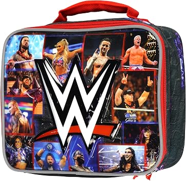AI ACCESSORY INNOVATIONS WWE Bright Lights Lunch Box Soft-Sided Insulated Tote Bag with Zip Closure 9"