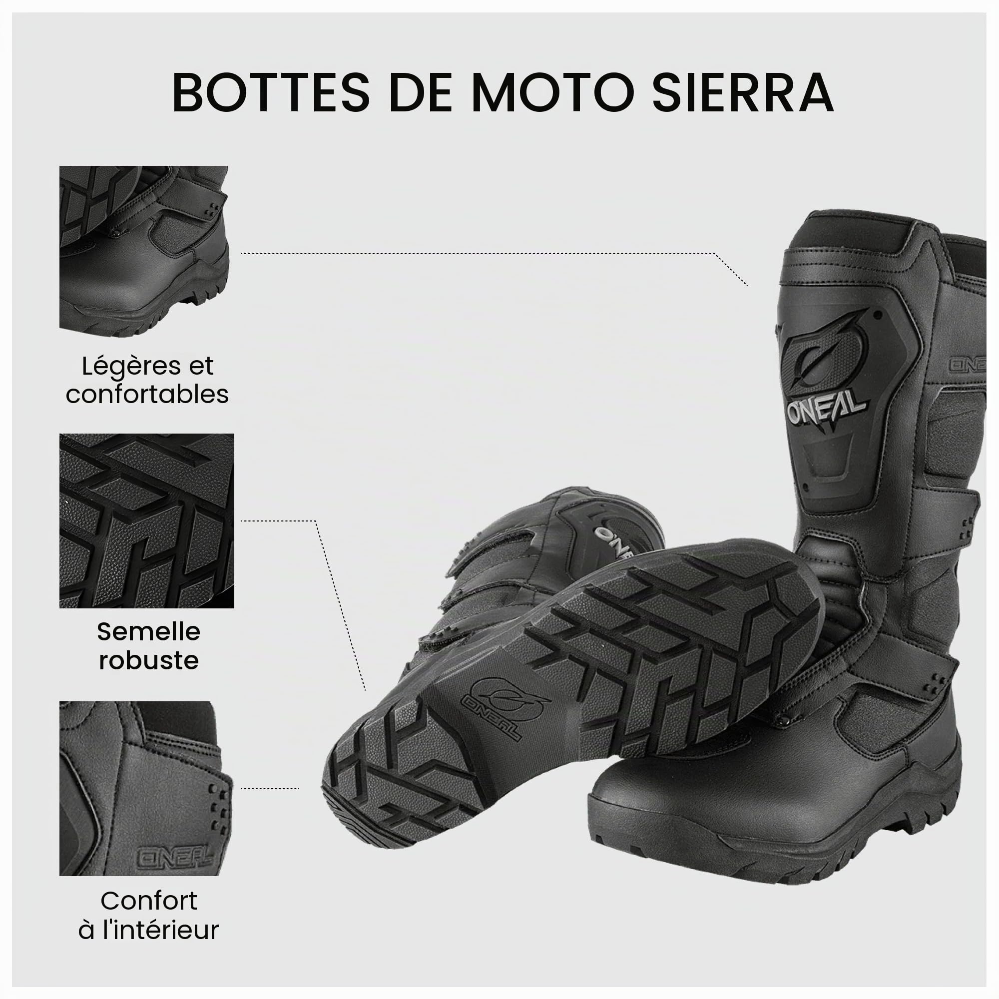 Oneal Scie Boots Black Protections MX