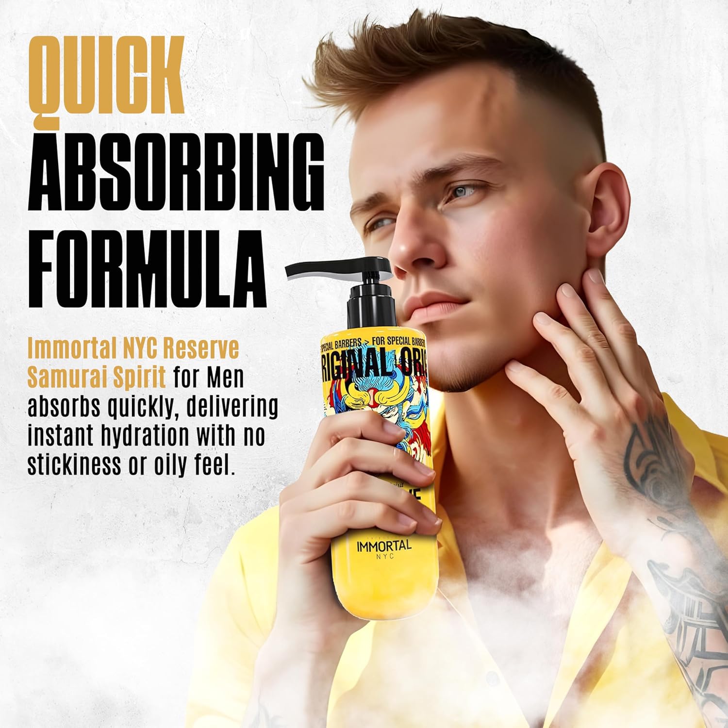 Immortal NYC Reserve Samurai Spirit, Aftershave Balm for Men- Moisturizing & Soothing Formula After Shaving- Spicy Floral Aftershave For Men- 17 oz - Image 4