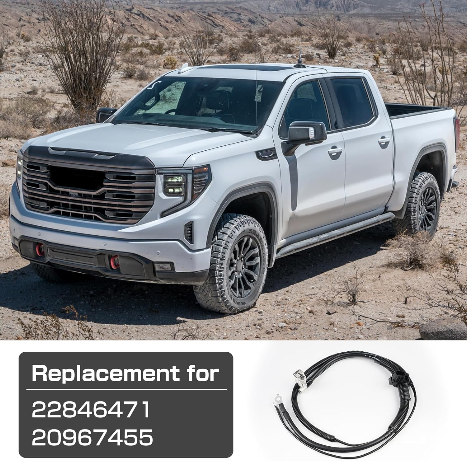 交換用バッテリーケーブル車両電源コード22846471 20967455に適しています。