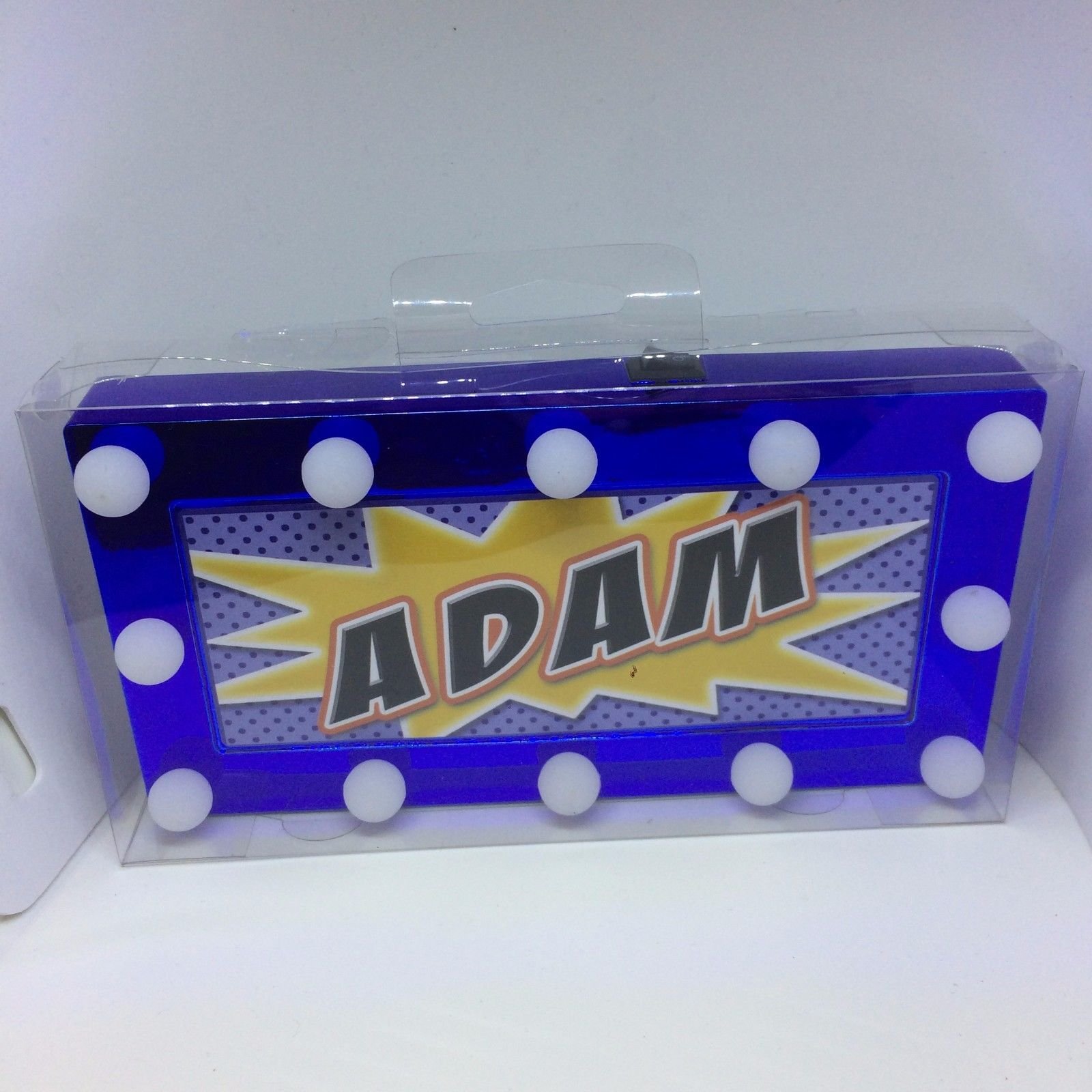 Royal County ADAM Childrens LED Personalised Name In Lights room Sign