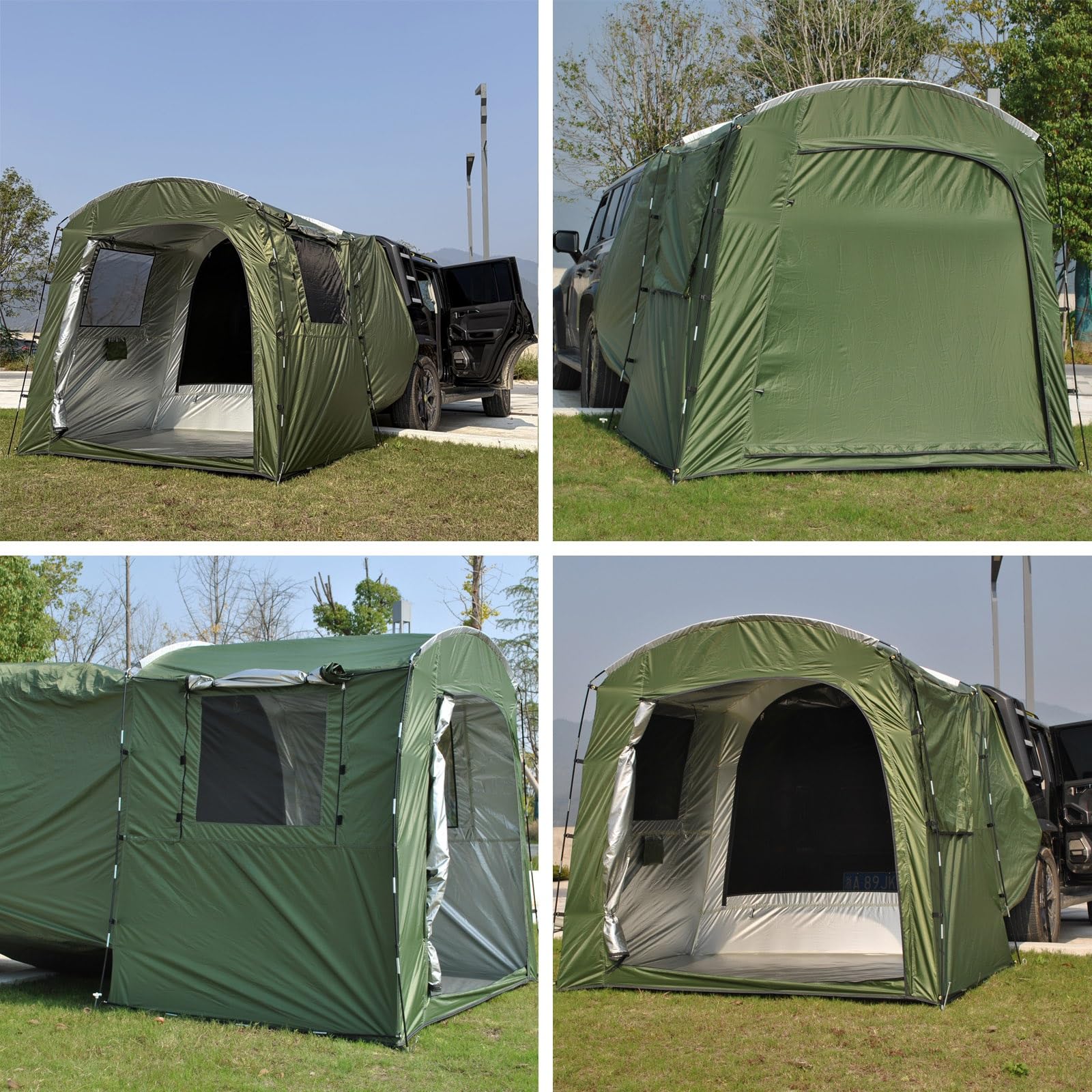 Heckzelt Auto, Autozelt Heckklappe mit Moskitonetz Fenster | PU4000 Wasserdichtes Oxford-Gewebe, UV-BestäNdige GeräUmig, Bietet Platz für 2 Personen, für Camping- und Roadtrips