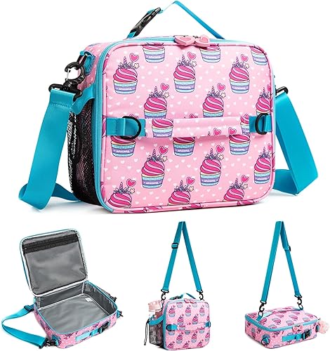 Bolsas de almuerzo aisladas para niñas para almacenamiento de alimentos calientes o fríos, bolsa de picnic refrigerante para comidas al aire libre,