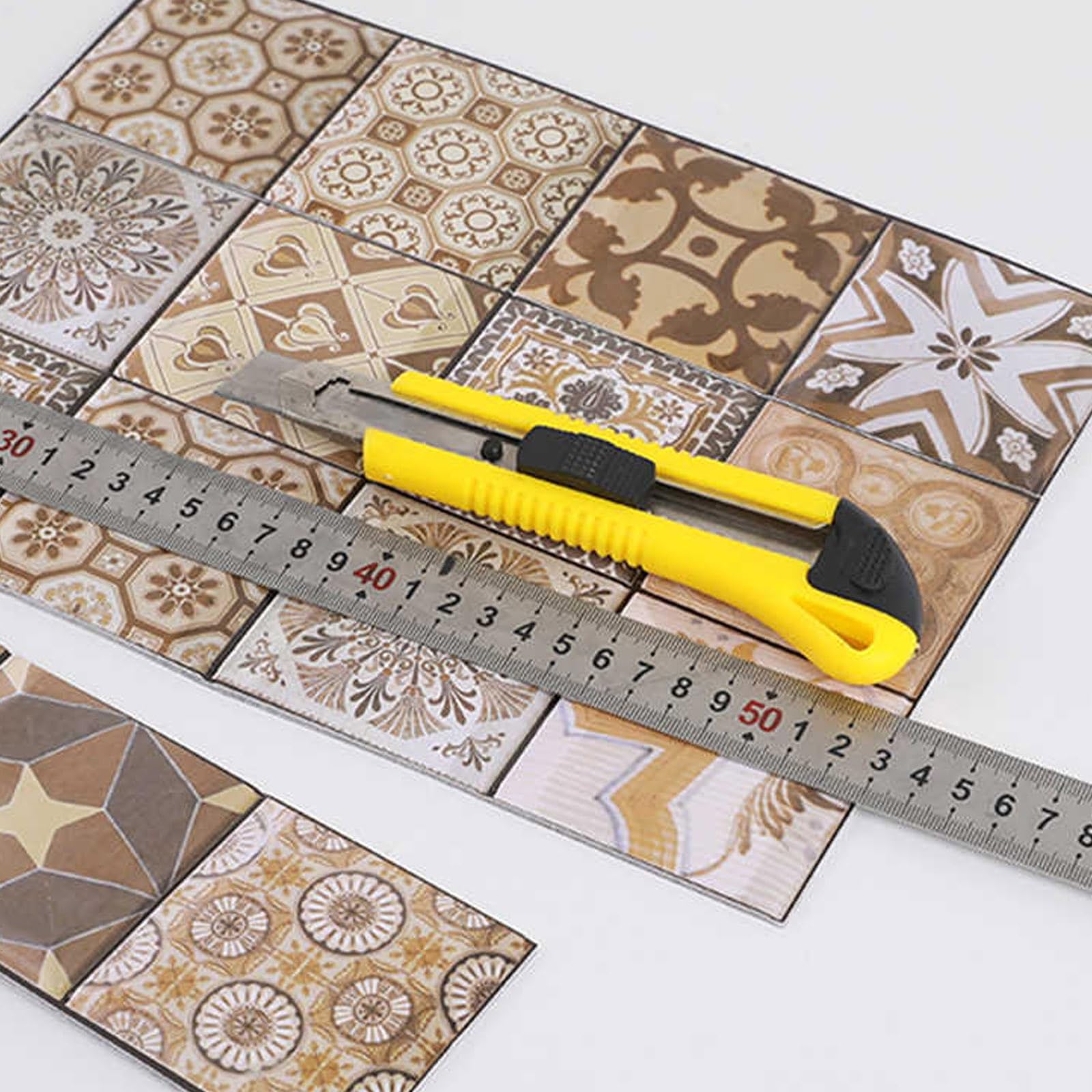 Papel Pintado 3D Ladrillo Revestimiento Pared Efecto Ladrillo 3D Paneles Revestimiento Pared Ladrillo Papel Pintado Pared Ladrillo, para Cocina(E,30x30cm(12x12in) 5pcs)