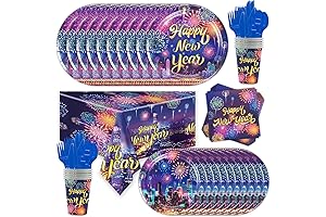 HOWAF Happy New Years Eve Party Tableware Set for up to 20...