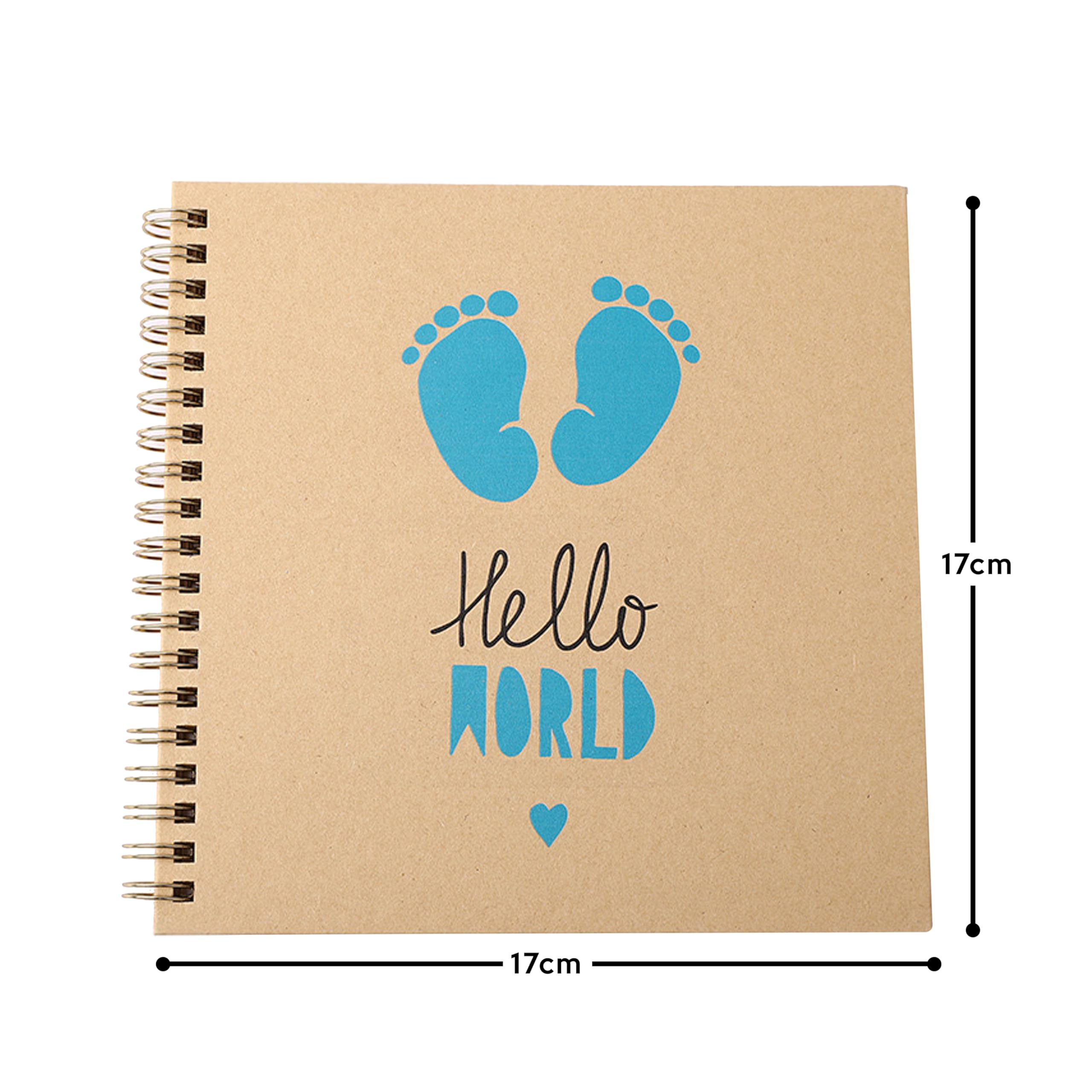 Happy World Boy Photo Album DIY Scrapbook Personal Memory Holiday Family Book Blue Footprint Memory 20 Pages - Image 4