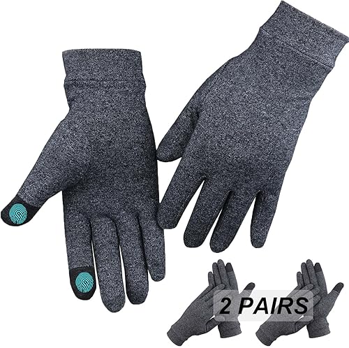 2 pares de guantes de artritis con dedos completos guantes de compresión para mujeres hombres túnel carpiano artritis reumatoide Soporte de mano