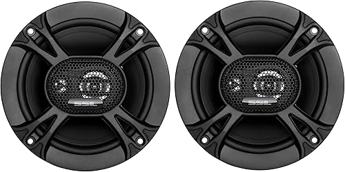 Sound Storm Laboratories EX365 - Altavoces para puerta de coche de 6.5 pulgadas - 150 vatios (par), coaxial, 3 vías, audio de rango completo, se