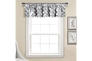 Lush Decor Gigi Valance, Sheer Textured Kitchen Curtain Single, 70 In by 14 In
