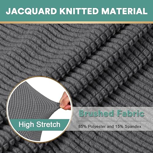 Miniatura 4 de Funda elástica para sillón con cojín en forma de T, antideslizante, súper elástica, suave, lavable, protector de muebles con fundas individuales de