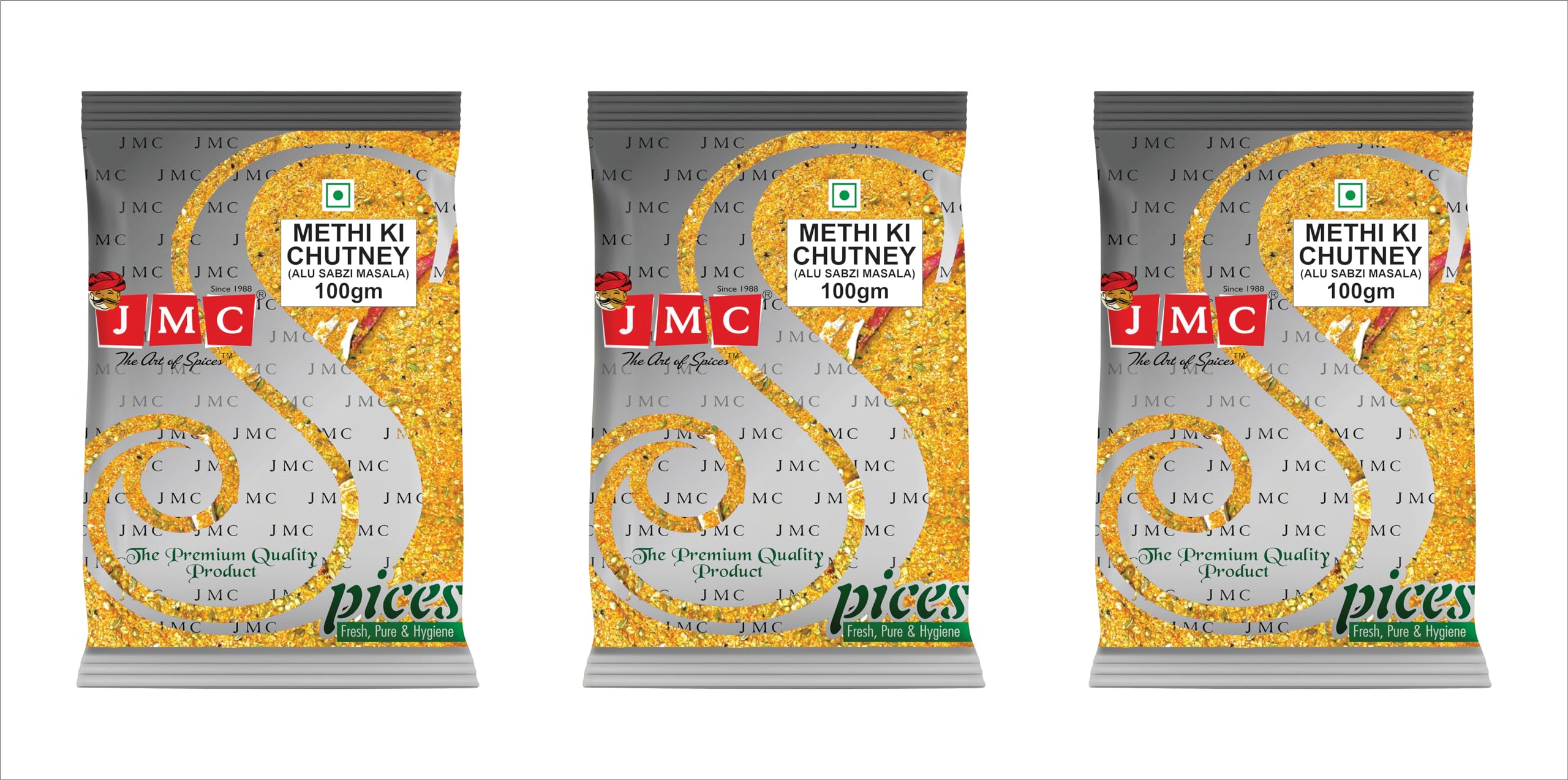 JMC Methi ki Chutney(allo sabji masala) | Spicy Natural Pure Fresh Tasty | No Artificial Preservatives & Colors Tangy, Spicy, Sour and Chatpata ((Pack of 3) 100gm) (B0CYH2TK95) Amazon Price History, Amazon Price Tracker