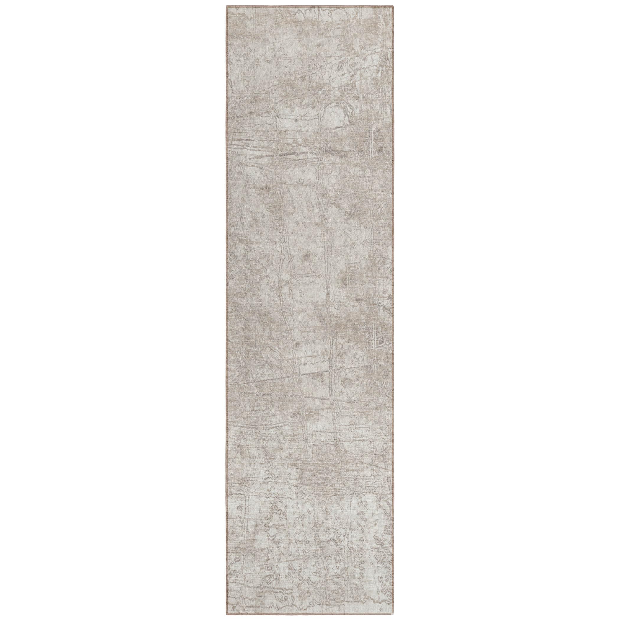 Addison Rugs Chantille ACN559 Ivory 2'3" x 7'6" Indoor Outdoor Hallway Runner Rug, Stain Resistant Washable Kitchen Area Carpet for Bathroom, Laundry