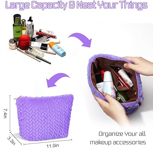 Miniatura 5 de YOOLIFE Bolsa de maquillaje grande y bonita personalizada, bolsa de viaje para cosméticos, bolsa de artículos de tocador, regalo para mujeres para