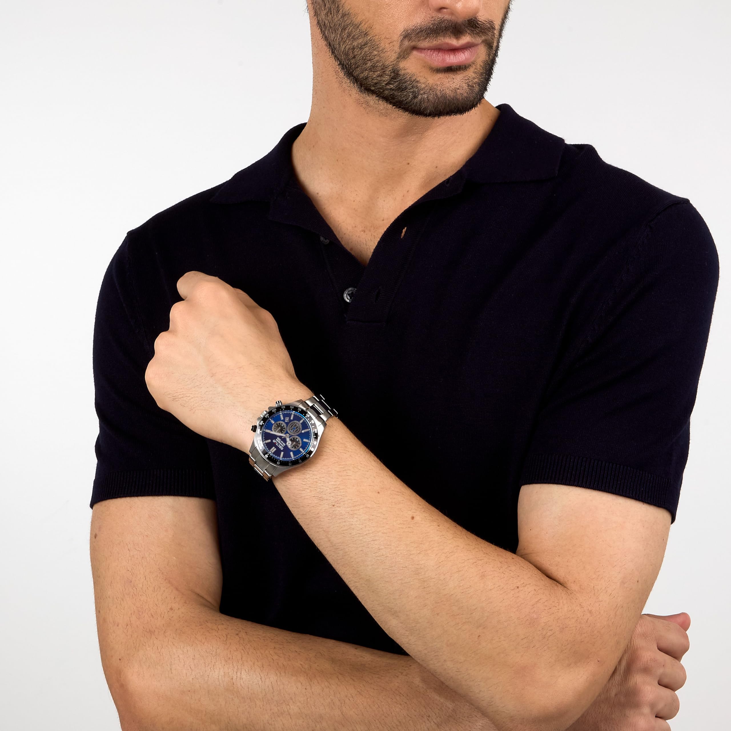 Sector No Limits Orologio Uomo, Cronografo, Analogico, 43 mm, Collezione 230 - INTER Special Edition - R3273661052