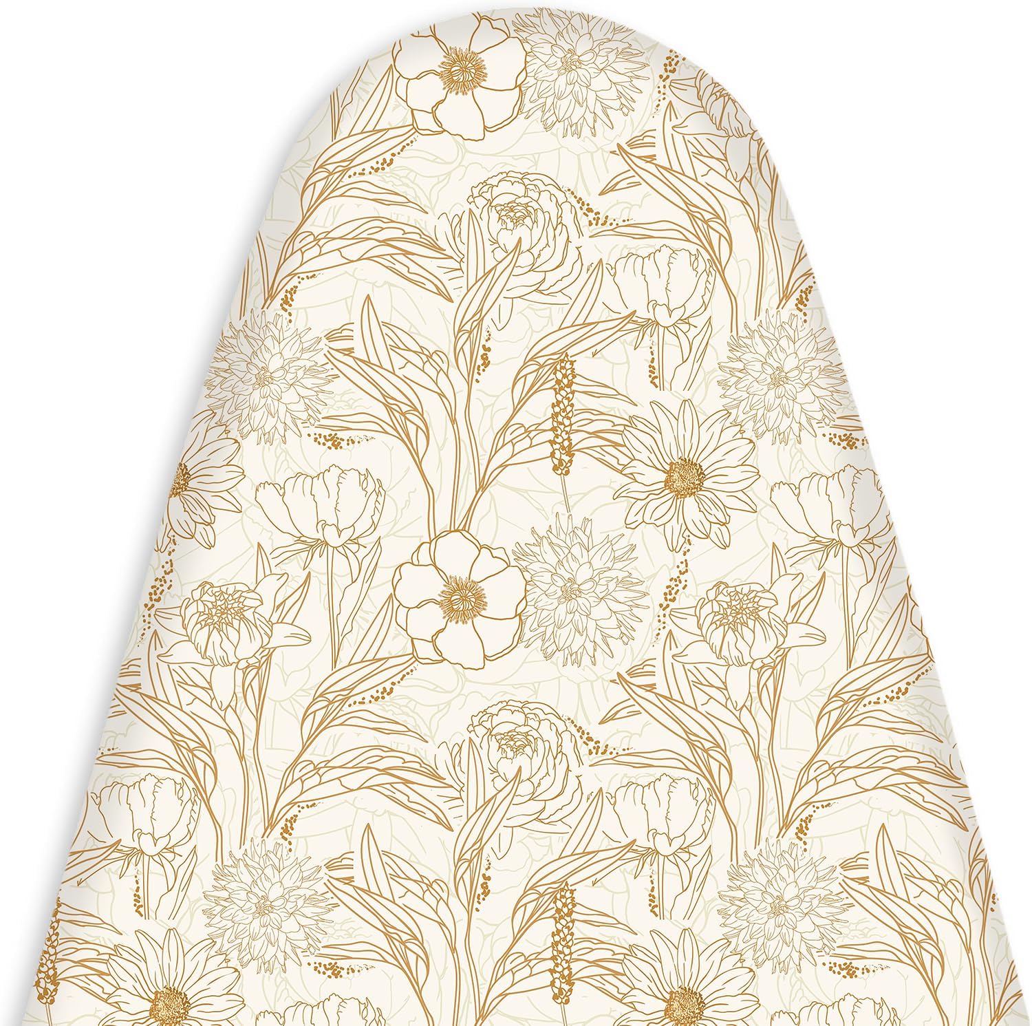 Vintage Yellow/Orange Daisy Flowers 15"x54" Ironing Board Cover with Padding Cotton Scorch and Stain Resistant Padding Standard Size Heavy Duty Thick Padding Heat Reflective
