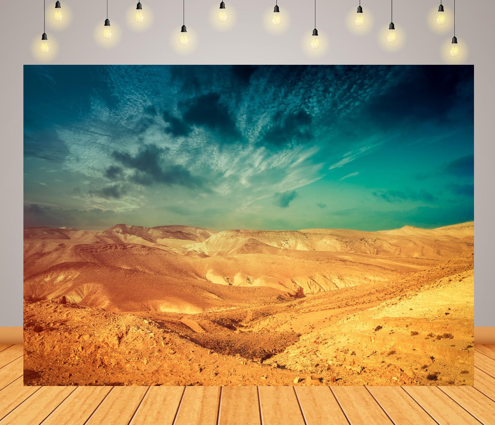 8x8FT (2.5x2.5m) Montagne Dorate Del Deserto Sfondo Fotografico