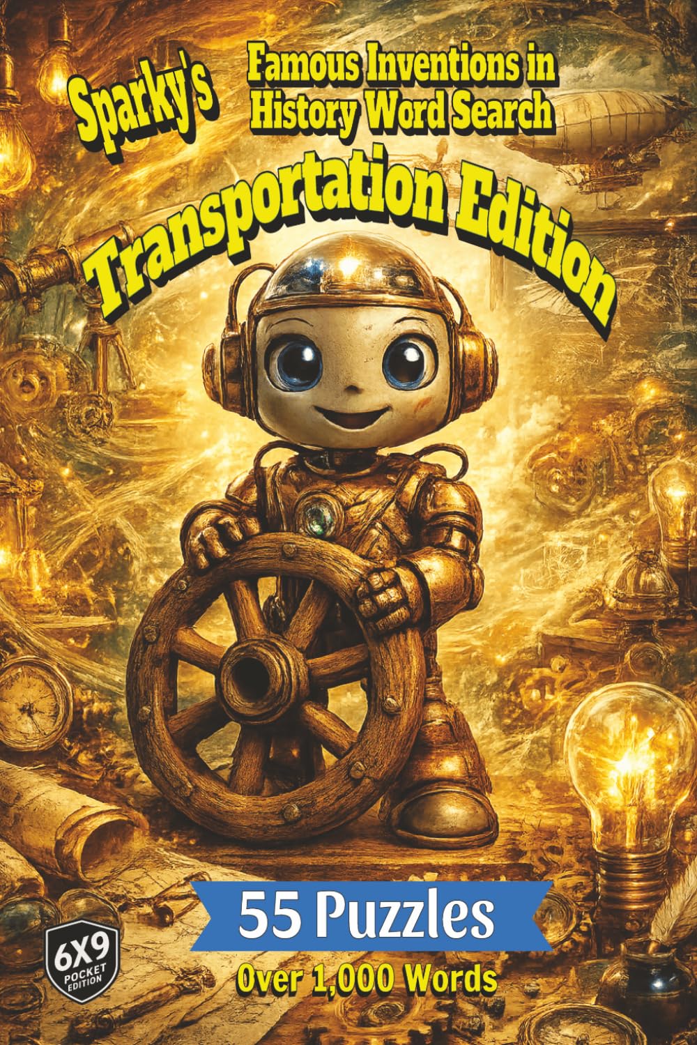 Sparky’s Famous Inventions in History Word Search: Transportation Edition: 55 Puzzles and Over 1,000 Words Focusing on the Inventions That Power Machines Across Land, Water, and Sky and Beyond
