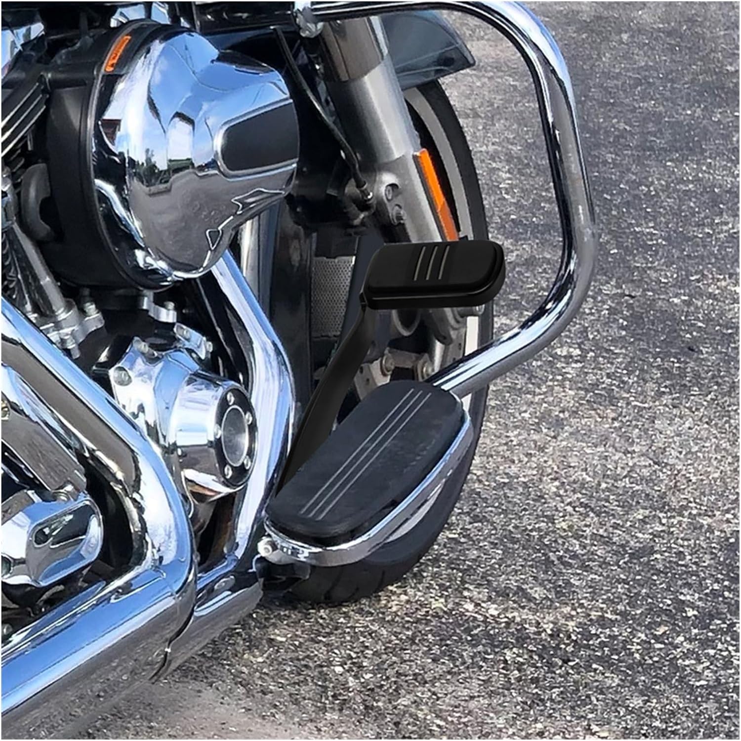 Motorcycle Brake Arm Lever Peg Pedal Compatible With Harley Touring Ultra Limited FLHTK Road Glide 3 FLTRT Road King Electra 2014-2023 2018(Chrome)