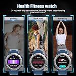 Military Smart Watch for Men (Answer/Make Calls), 1.39" HD Touchscreen Fitness Tracker with Sleep Heart Rate Step Monitor, 110+ Sport Modes, IP68 Waterproof Smartwatch for Android Blue
