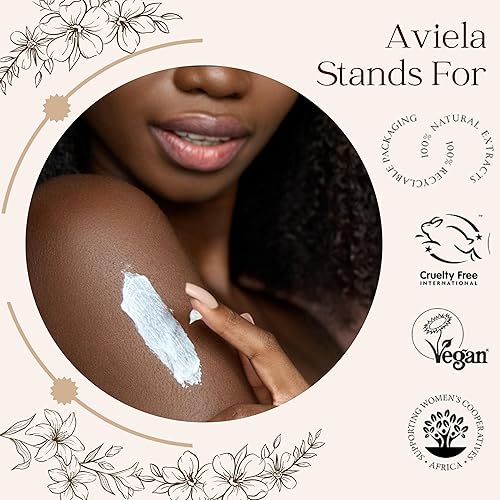 Miniatura 6 de Aviela Manteca corporal de karité definitiva hidratación profunda, absorción rápida  Manteca de karité 100% pura sin refinar  Vegana, ética y amable