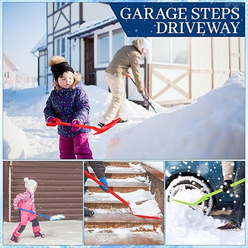 Miniatura 3 de Pala de playa para niños de 25 pulgadas, pala de plástico con cuchara y mango de plástico, caja de arena, juguetes de jardín, herramientas de playa