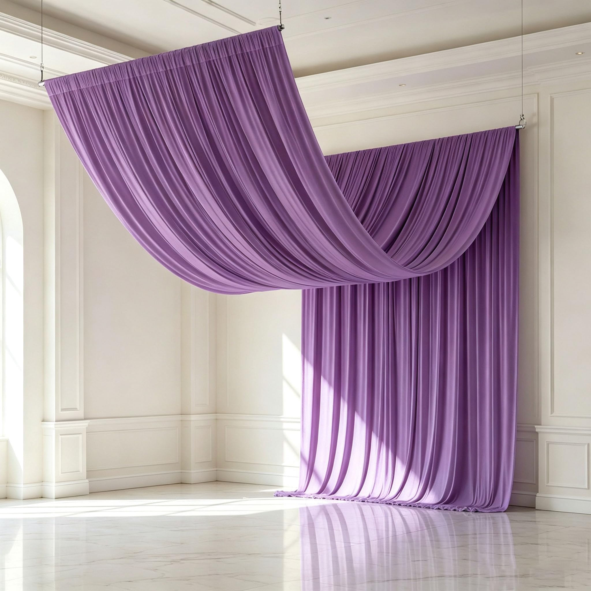 2 Paneles de Paño para Techo 150x600cm para Bodas y Fiestas