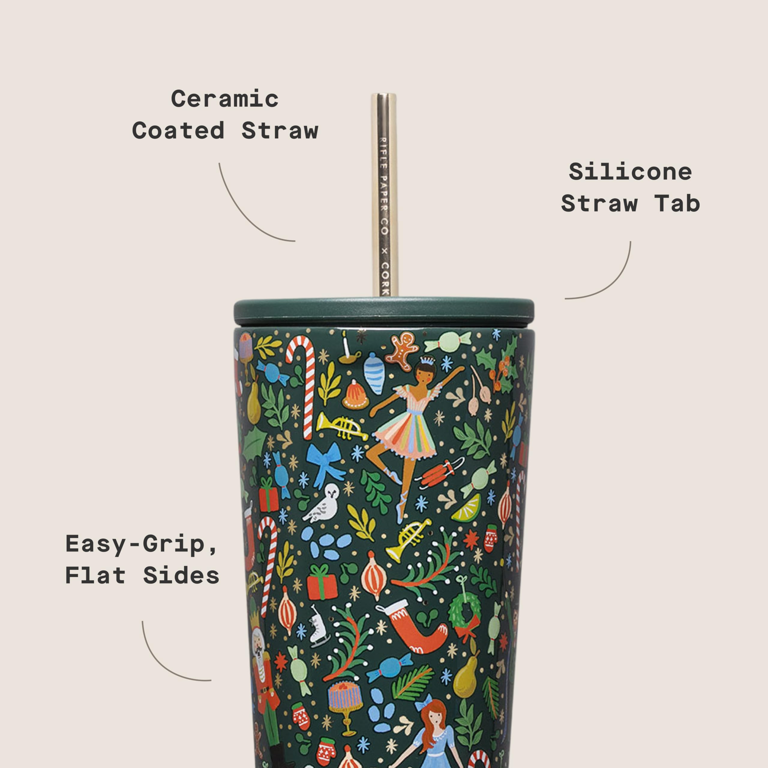 Amazon.com: Corkcicle x Rifle Paper Co. Cold Cup Insulated Tumbler