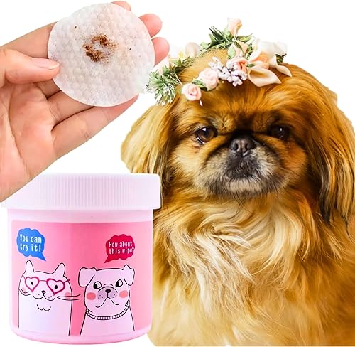 Toallitas para ojos de perro para descarga y corteza, toallitas quitamanchas de lágrimas para Shih-Tzu, Yorkies, Pekinés, Pugs, Schnauzers y gatos,