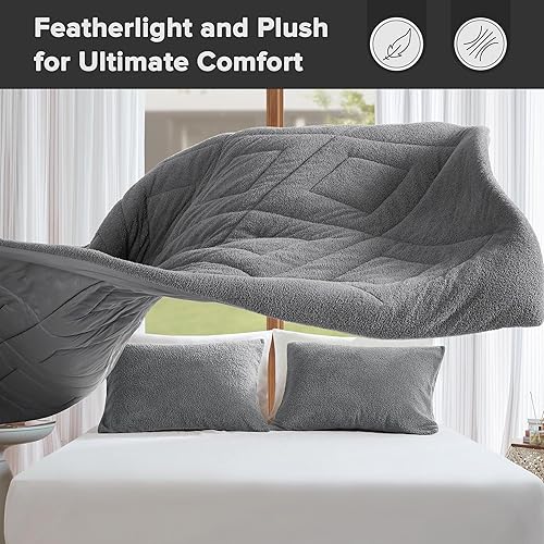 Miniatura 6 de Comfort Spaces Juego de edredón reversible de felpa suave y reversible para cama tamaño Queen para todas las estaciones, edredón ligero de forro