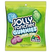 Vista 1 de Jolly Rancher Gummies Sours, sabores originales, 182g/6.4 oz. (importado de Canadá)
