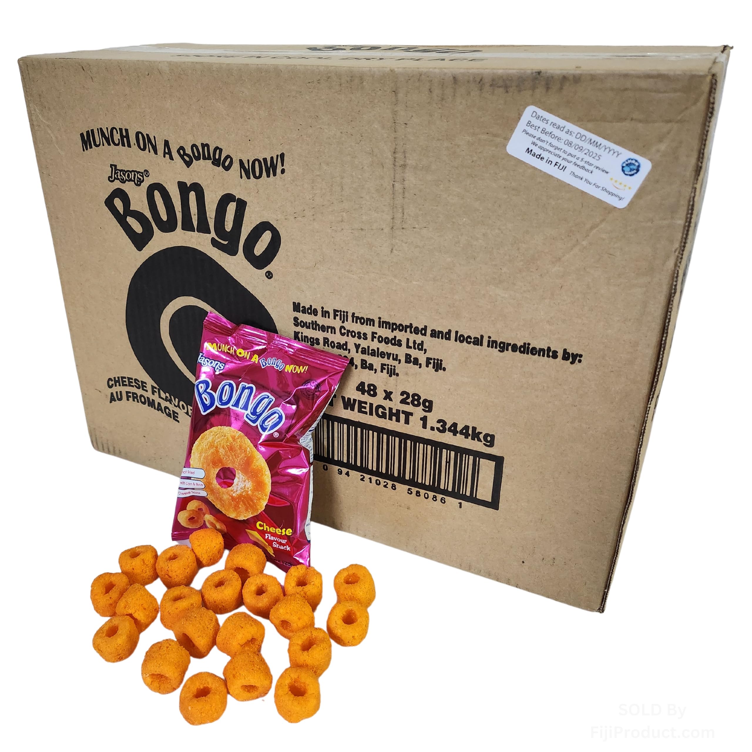 Amazon.com: FIJI Bongo Cheese Flavor Sancks (Case Pack of 48 x 28g