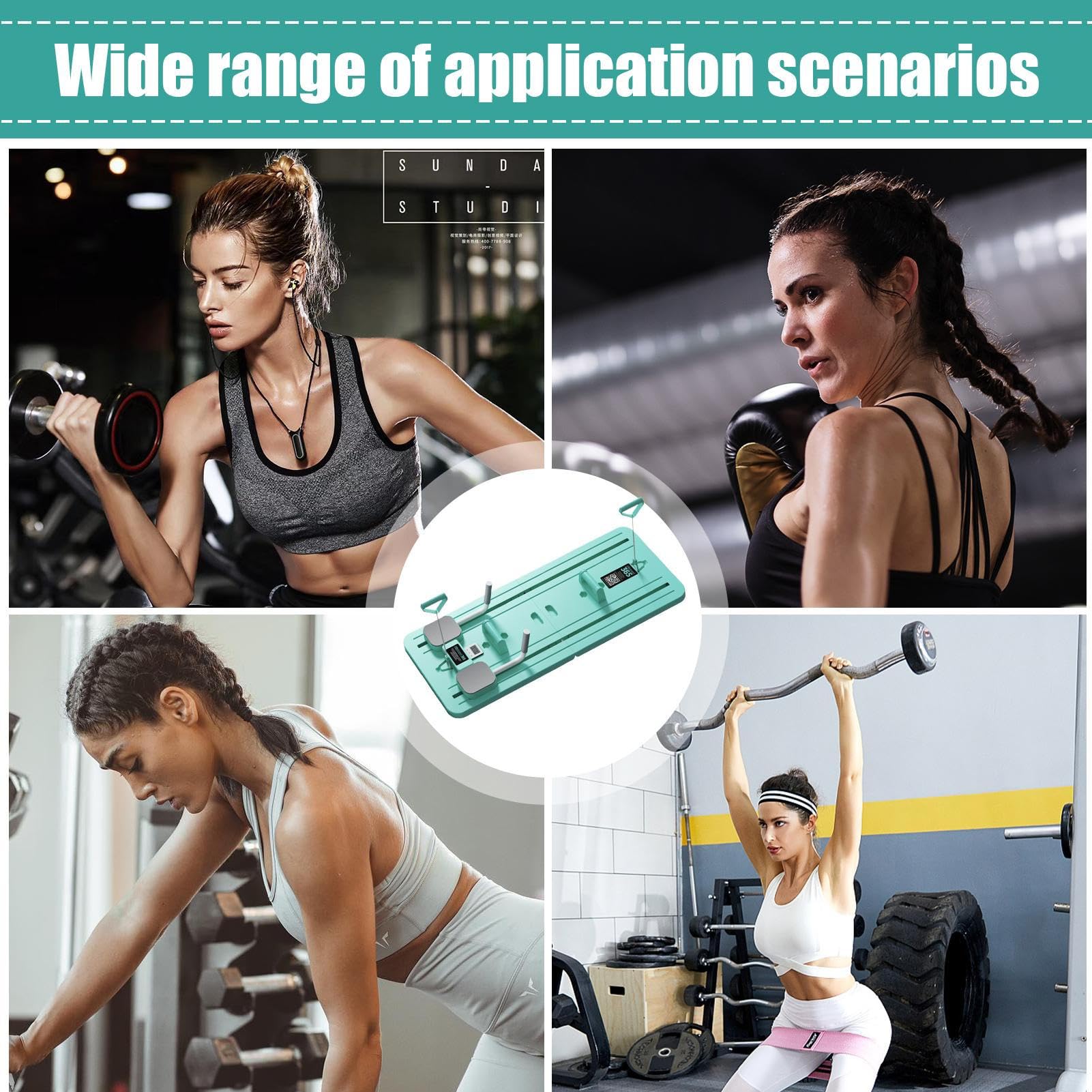 Máquina reformadora de pilates, tabla abdominal multifuncional, rodillo de rebote automático, entrenador de entrenamiento de cuerpo completo, herramienta para el hogar para entrenamiento de fitness