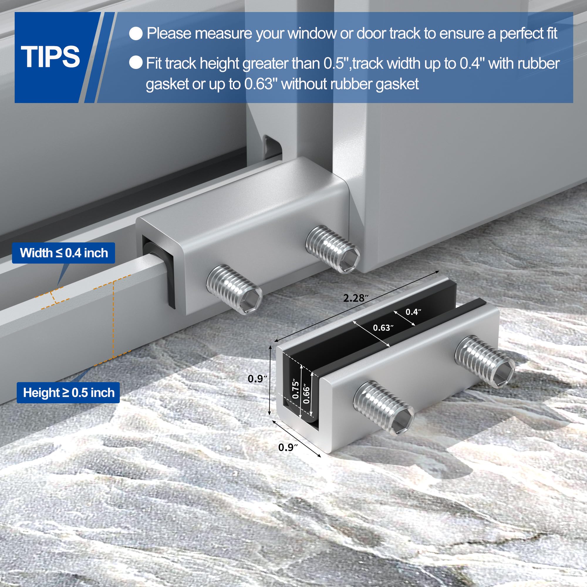 Snapklik.com : 8 Sets Sliding Window Locks,Aluminum Security Door ...