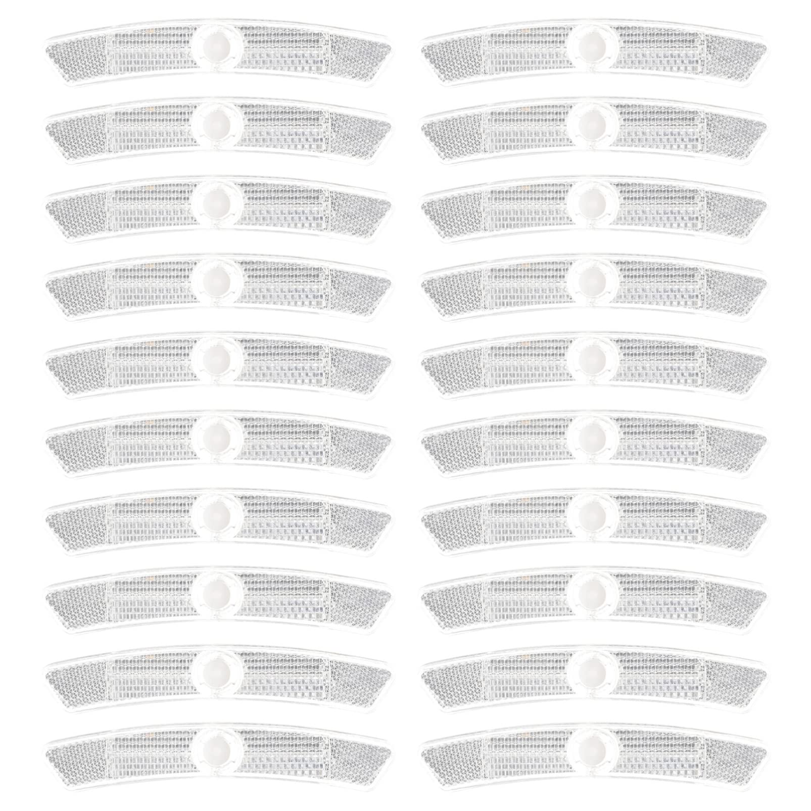 VANZACK 20Pcs Professional Bike Reflectors Ultra Bright Reflective Signs for Enhanced Night Safety Fit for Bicycles and Motorcycles Easy Installation