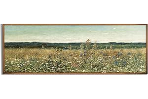 Rolled Canvas Wildflower Floral Painting for Room Decor