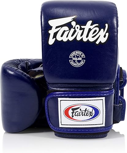 Fairtex TGO3 - Guantes de boxeo Muay Thai para hombres, mujeres, niños, diseño especial de pulgar abierto, guantes de MMA, kickboxing, gimnasio,