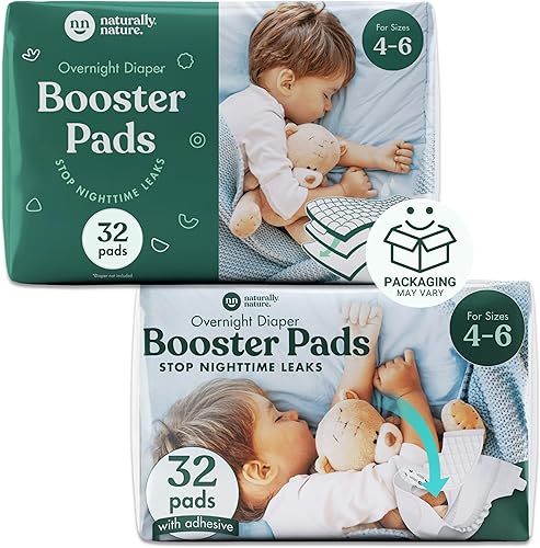 Miniatura 8 de Naturally Nature Almohadillas elevadoras de pañales durante la noche, evita fugas durante la noche, forros de pañales para niños pequeños, pañales