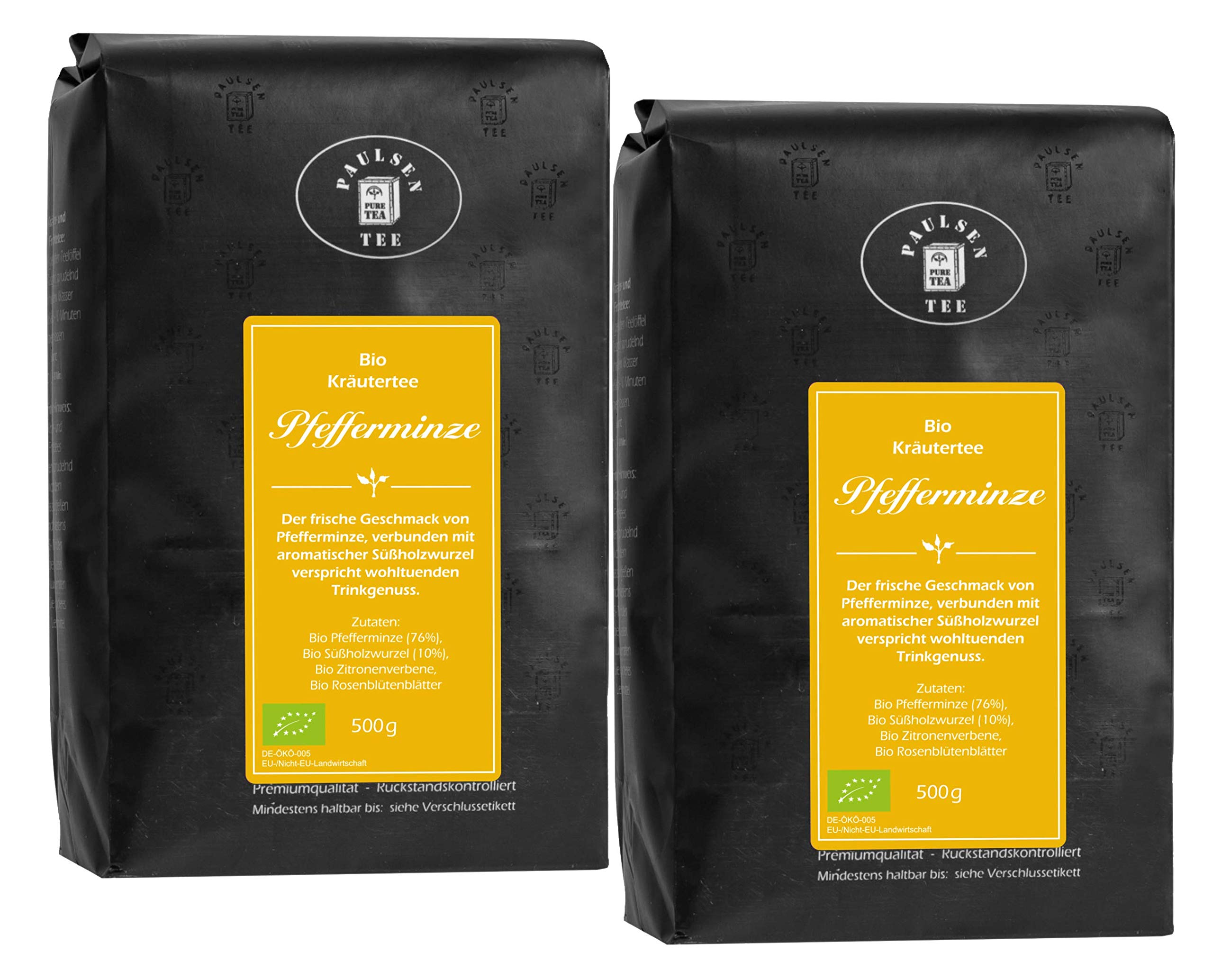 Bio Pfefferminze 2 x 500g Paulsen Tee Kräutertee rückstandskontrolliert & zertifiziert